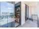 Balcony with city views and sliding glass doors at 3040 Peachtree Nw Rd # 1013, Atlanta, GA 30305