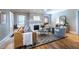 Stylish living room with hardwood floors, fireplace, and contemporary furnishings at 1055 Woodland Se Ave, Atlanta, GA 30316