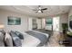 Spacious main bedroom features a tray ceiling, ceiling fan, and ensuite access at 620 Reeves Hill Pt, Lawrenceville, GA 30043