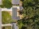A top-down aerial shot of the home with driveway, a covered parking space, and backyard at 681 Fielding Sw Ln, Atlanta, GA 30311