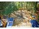 Aerial view of the backyard showing ample space with a shed, and other structures at 681 Fielding Sw Ln, Atlanta, GA 30311