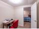 Bedroom with an office area featuring a doorway that leads into the bedroom at 1737 Mount Berry Dr, Douglasville, GA 30135