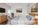 Staged bedroom features a vaulted ceiling, hardwood floors, and neutral paint at 1382 Fountain Lakes Drive Dr, Lawrenceville, GA 30043