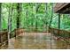 Exterior wooden deck overlooking a lush green forest at 2786 Overlook Ne Dr, Atlanta, GA 30345