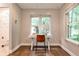 Bright home office with hardwood floors and a view of the backyard at 2786 Overlook Ne Dr, Atlanta, GA 30345