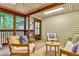 Relaxing screened-in porch with cozy seating and natural light at 2786 Overlook Ne Dr, Atlanta, GA 30345