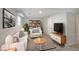 Living room features a modern design, comfortable seating, and a tv for entertainment at 4191 Alaina Cir, Austell, GA 30106