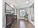 Spacious bathroom featuring a modern vanity and glass enclosed shower at 543 S Holly Springs Rd, Woodstock, GA 30188