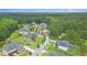 Aerial view showcases a community with well maintained lawns and tree lined streets at 1865 Henley Way, Alpharetta, GA 30009