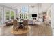 Bright living room with high ceilings, large windows, and a cozy seating area with fireplace at 1865 Henley Way, Alpharetta, GA 30009