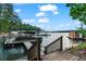 A view from a dock showcasing boat slips, tranquil water, and waterfront appeal at 7875 Robin Rd, Cumming, GA 30041