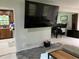 Living room with entertainment area and eat-in kitchen. Modern style at 170 Beatrice St, Dallas, GA 30157