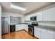 Modern kitchen featuring stainless steel appliances and sleek cabinetry at 2901 Lenox Rd # 702, Atlanta, GA 30324