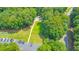 Overhead view of community green space with pavillion, baseball field, and parking in the Legacy Park Community at 3816 Harris Nw Blvd, Kennesaw, GA 30144