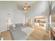 Spacious living room features a fireplace, high ceilings, and an open concept design at 3816 Harris Nw Blvd, Kennesaw, GA 30144