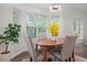 Bright dining area featuring wood table with four chairs, natural light, and decorative touches at 2701 Windsor Nw Ct, Kennesaw, GA 30144
