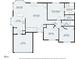 Main floor plan featuring the kitchen, living room, and bedrooms at 2701 Windsor Nw Ct, Kennesaw, GA 30144