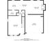 Layout of the floor plan for the home's first and second floors showing room measurements at 7250 Old Chapel, Atlanta, GA 30349