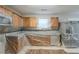 Kitchen renovation underway with cabinets and countertops prepped and protected at 7250 Old Chapel, Atlanta, GA 30349