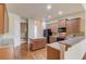 Spacious kitchen with granite countertops, center island, and stainless steel appliances at 764 Morganton Dr, Johns Creek, GA 30024