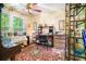 Charming home office with a ceiling fan, a large window, and carpet at 2505 Northlake Court Northeast, Atlanta, GA 30345