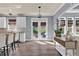 Bright kitchen with an island, granite countertops, and a view of the backyard at 525 Wallis Farm Ln, Marietta, GA 30064