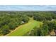 Aerial view of the property showcasing lush greenery and views of a nearby golf course at 1323 Frey Lake Ct, Kennesaw, GA 30144