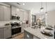 Well-appointed kitchen featuring stainless steel appliances, granite counters, and modern lighting at 84 Ravencliff Dr # 84, Austell, GA 30168
