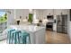 Bright kitchen with white cabinets, stainless steel appliances, quartz countertops, and a center island at 907 Edgewood Ave Ne, Atlanta, GA 30307