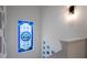 Stairway with stained-glass window, natural light and artistic accents at 907 Edgewood Ave Ne, Atlanta, GA 30307