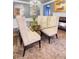 Stunning dining room featuring a glass table, comfortable chairs and a fireplace at 195 Mystic Ct, Atlanta, GA 30342