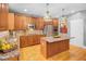 Gourmet kitchen with stainless steel appliances, granite countertops, and a center island at 195 Mystic Ct, Atlanta, GA 30342