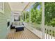 Relaxing screened porch with fireplace overlooks lush backyard, perfect for entertaining at 2059 Wheaton Way, Atlanta, GA 30328