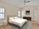 Tranquil bedroom with ceiling fan, neutral decor, and ample natural light at 2983 Crosswycke Forest Dr, Brookhaven, GA 30319