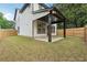 Spacious backyard with a covered patio, grassy area, and a wooden fence at 1158 Welch Sw St, Atlanta, GA 30310
