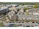 Aerial view of townhome community with schools and surrounding area at 310 Rose Garden Ln, Alpharetta, GA 30009