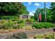 Community entrance with lush landscaping and signage, creating a welcoming atmosphere at 1801 Summerview Ct, Woodstock, GA 30189