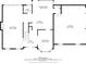 Detailed floor plan showcasing the layout of a home's first floor with rooms and dimensions at 1801 Summerview Ct, Woodstock, GA 30189