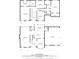 Detailed floor plan showcasing the layout of a two-story home with various rooms and dimensions at 1801 Summerview Ct, Woodstock, GA 30189