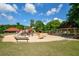 Playground and picnic area with playground equipment, sandbox, and gazebo at 1801 Summerview Ct, Woodstock, GA 30189