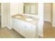 Bathroom featuring granite counters and double sinks at 4420 Merrigold Way, Fairburn, GA 30213