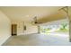 Spacious two car garage with automatic door opener provides ample parking and storage at 4420 Merrigold Way, Fairburn, GA 30213