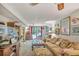 Basement living room with comfortable seating and access to the outdoors through french doors at 850 John Alden Rd, Stone Mountain, GA 30083