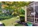 A side view of a screened in porch, surrounded by a large manicured lawn at 1071 Standard Ne Dr, Brookhaven, GA 30319