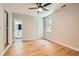 Bedroom with access to en-suite bathroom, and a ceiling fan at 290 Bromack Se Dr, Atlanta, GA 30315