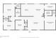 Floor plan with dimensions of 3 bedrooms, 2 bathrooms, kitchen, dining room, living room, and laundry room at 290 Bromack Se Dr, Atlanta, GA 30315