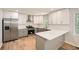 Modern kitchen features quartz countertops, stainless steel appliances, and gray and white cabinets at 290 Bromack Se Dr, Atlanta, GA 30315