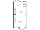 First floor floorplan with the living room, kitchen, dining area, bathroom and stairs to the second floor at 2727 Parkway Trl, Lithonia, GA 30058