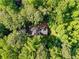 Overhead view of a home surrounded by large, mature trees at 2984 E Paulding Dr, Dallas, GA 30157