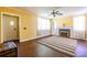 Bright living room with hardwood floors, fireplace and neutral color scheme at 1268 Thomas Rd, Decatur, GA 30030